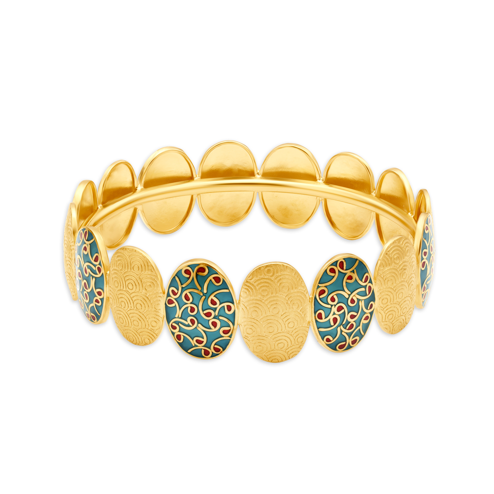 Sophisticated Cubic zirconia Enamel Bangle