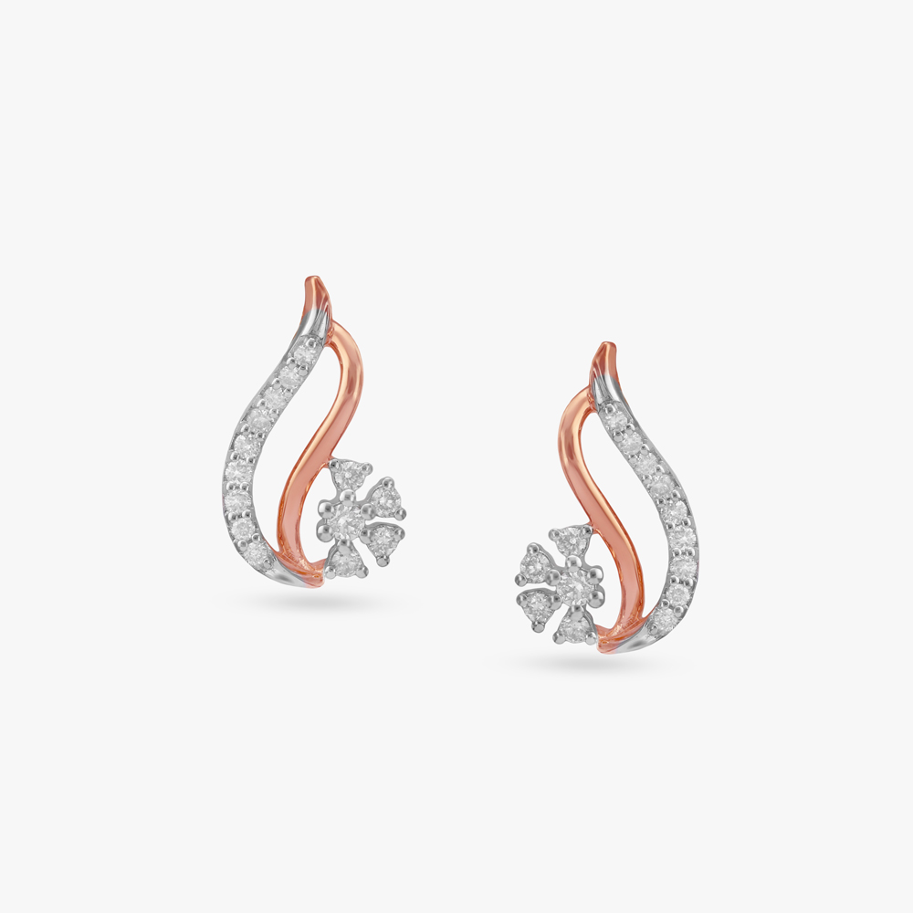 

Swirl Bloom Diamond Stud Earrings