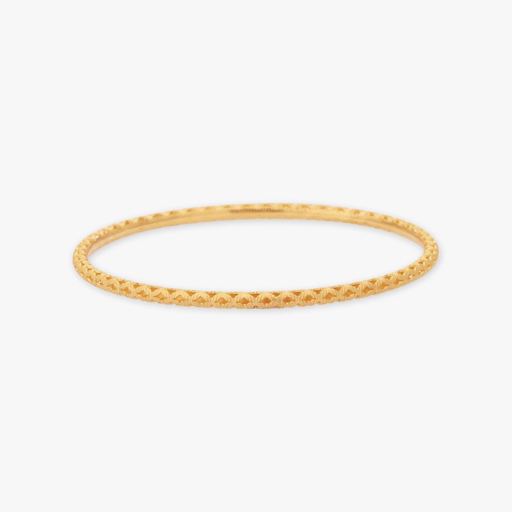 Criss-Cross Gold Bangle