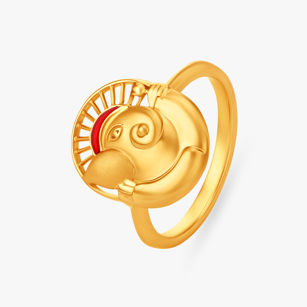 Enamelled Gajanana Ring