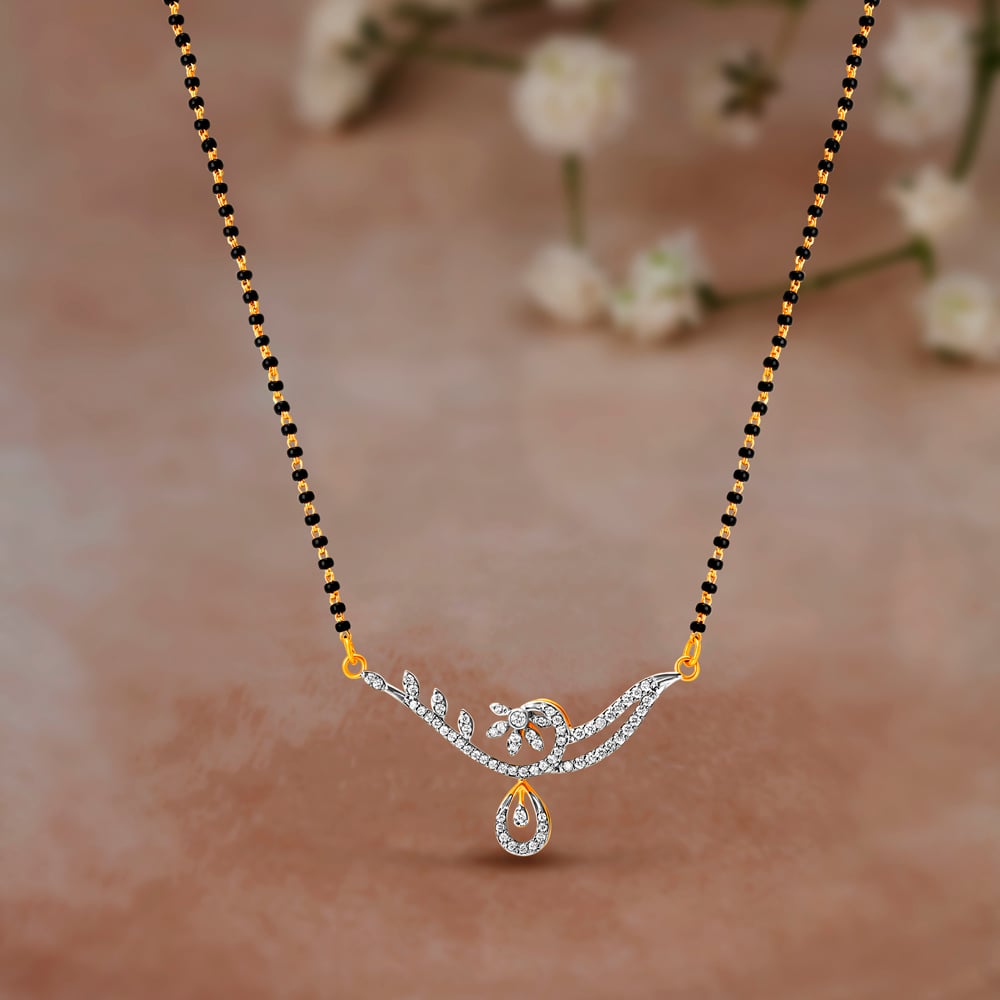Floral Sparkle Diamond Mangalsutra