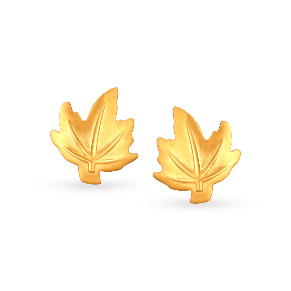 Elegant Maple Leaf Stud Earrings