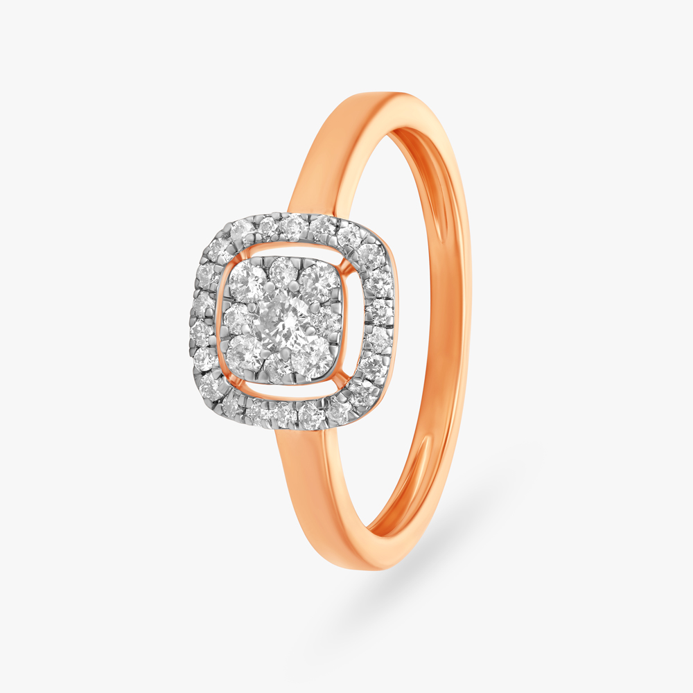Surreal Geometric Diamond Ring