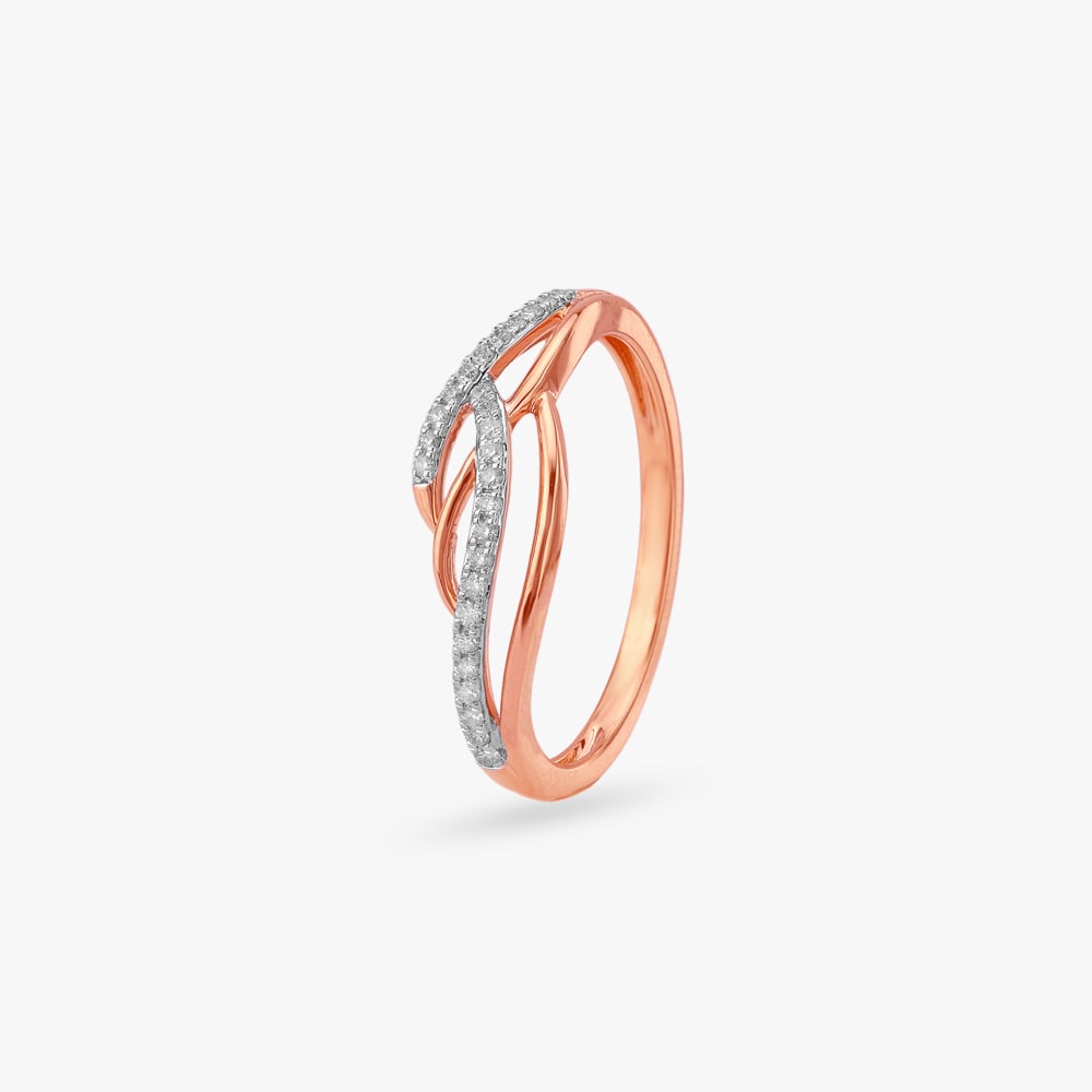 Ribbon Gleam Diamond Ring