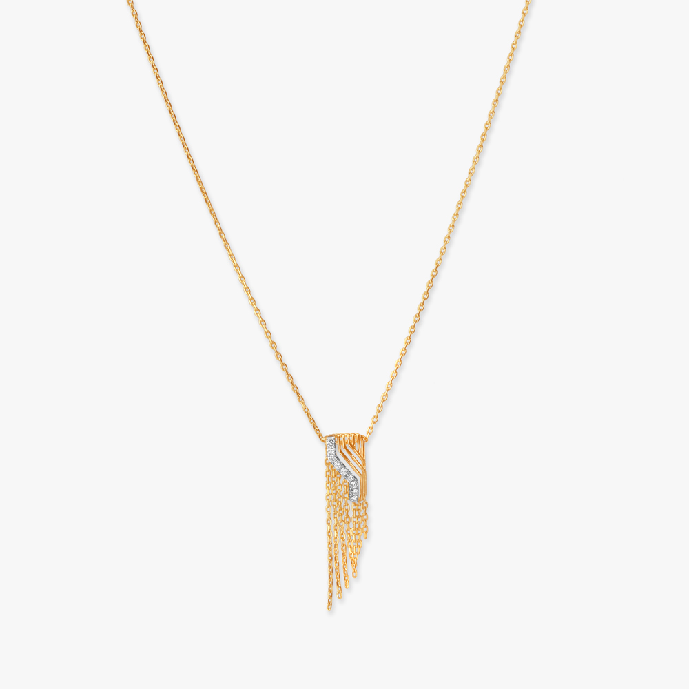 Angle Fringe Diamond Necklace