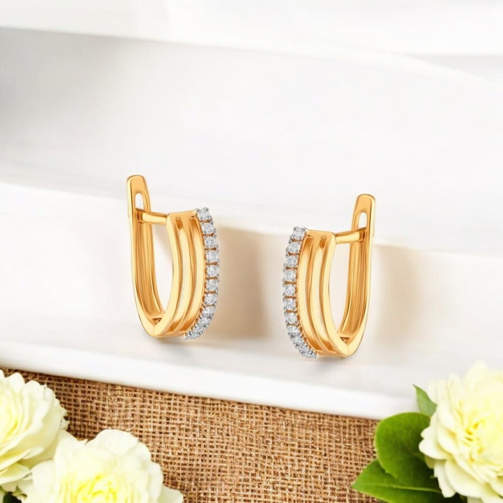 Glowing Allure Diamond Hoop Earrings