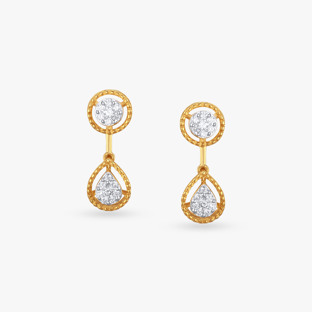 Double Delight Diamond Drop Earrings