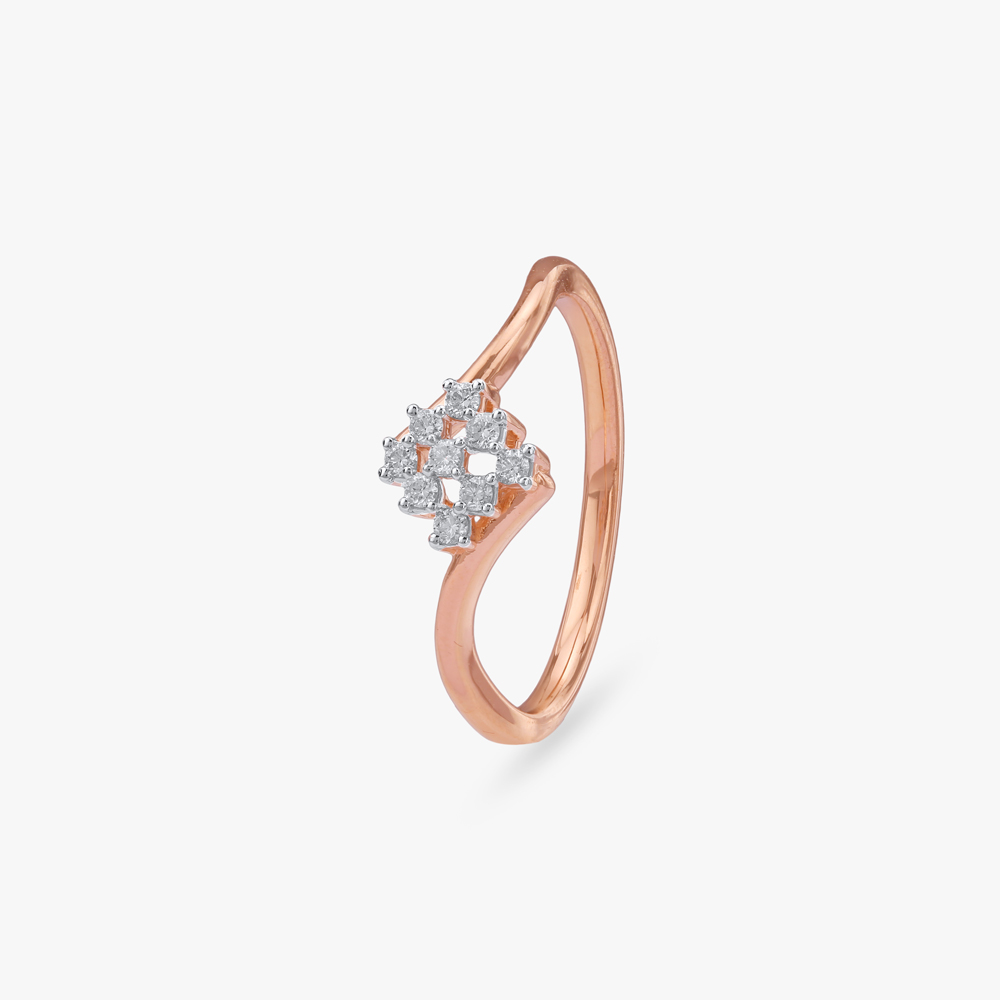 Crossover Glimmer Diamond Ring