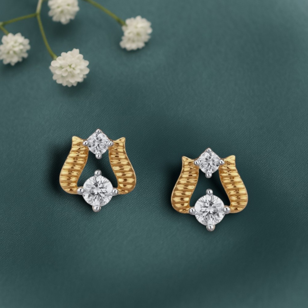 Radiant Joy Diamond Stud Earrings For Kids