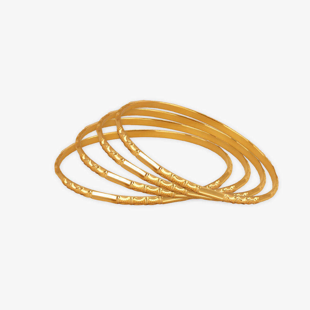 Gleaming Delight Gold Bangles