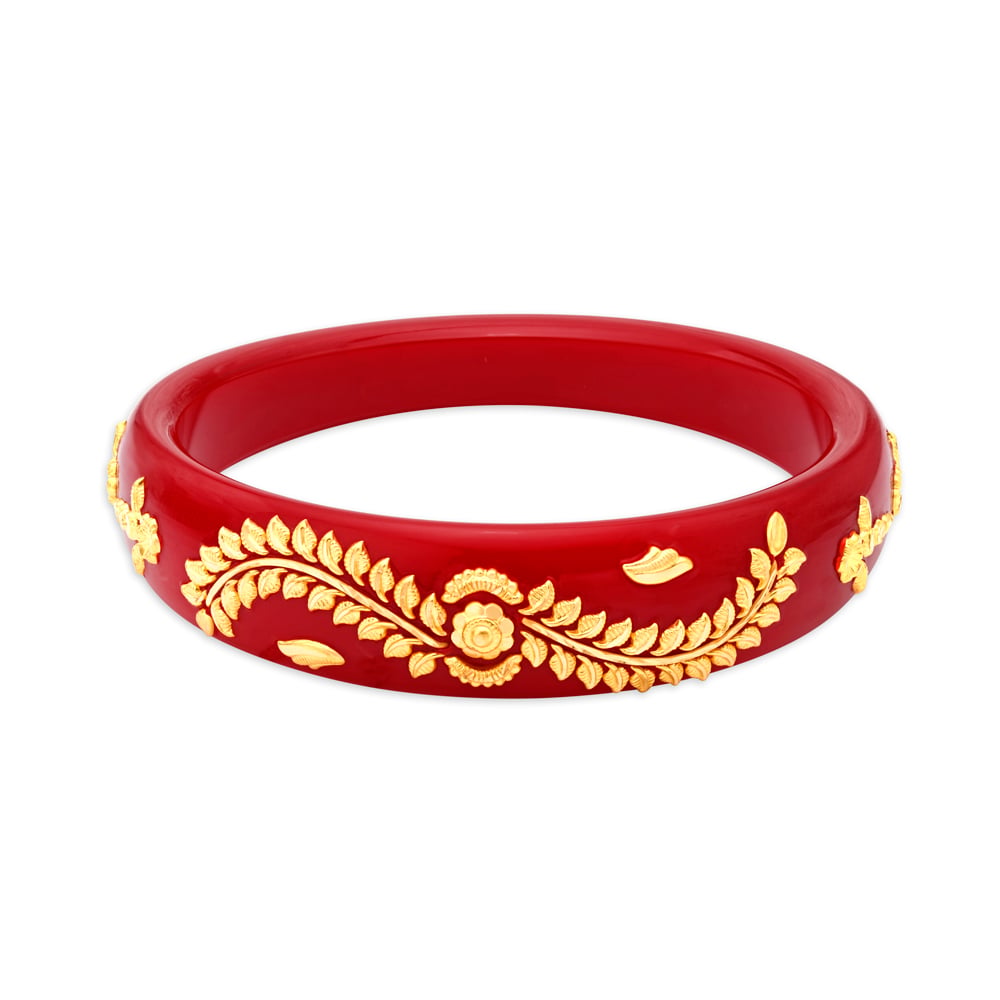 Traditional Gold Pola Bangle for the Bengali Bride