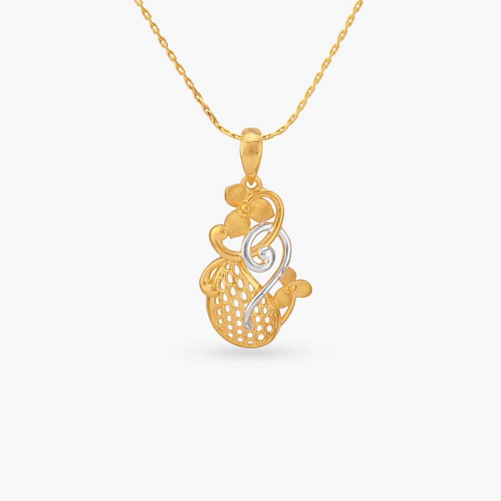 Whispering Vines Gold Pendant