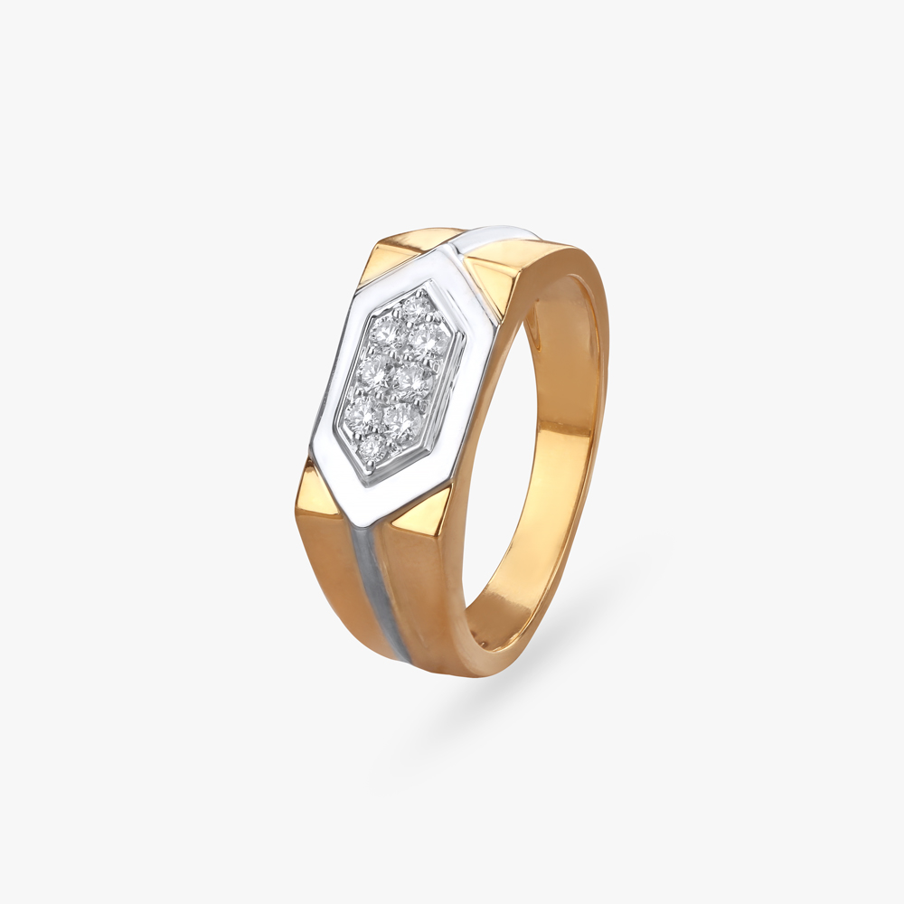 Bold Elegance Diamond Finger Ring for Men