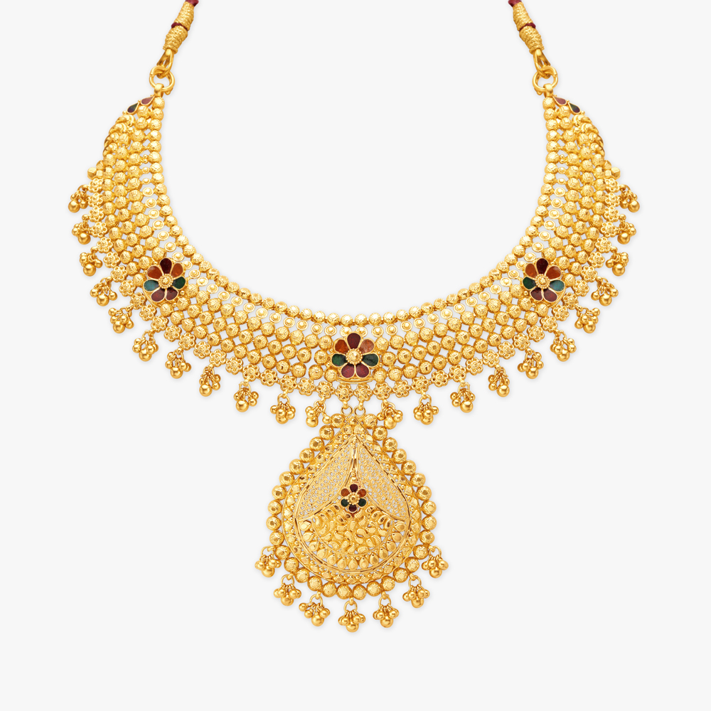 Intricate Design Gold Necklace