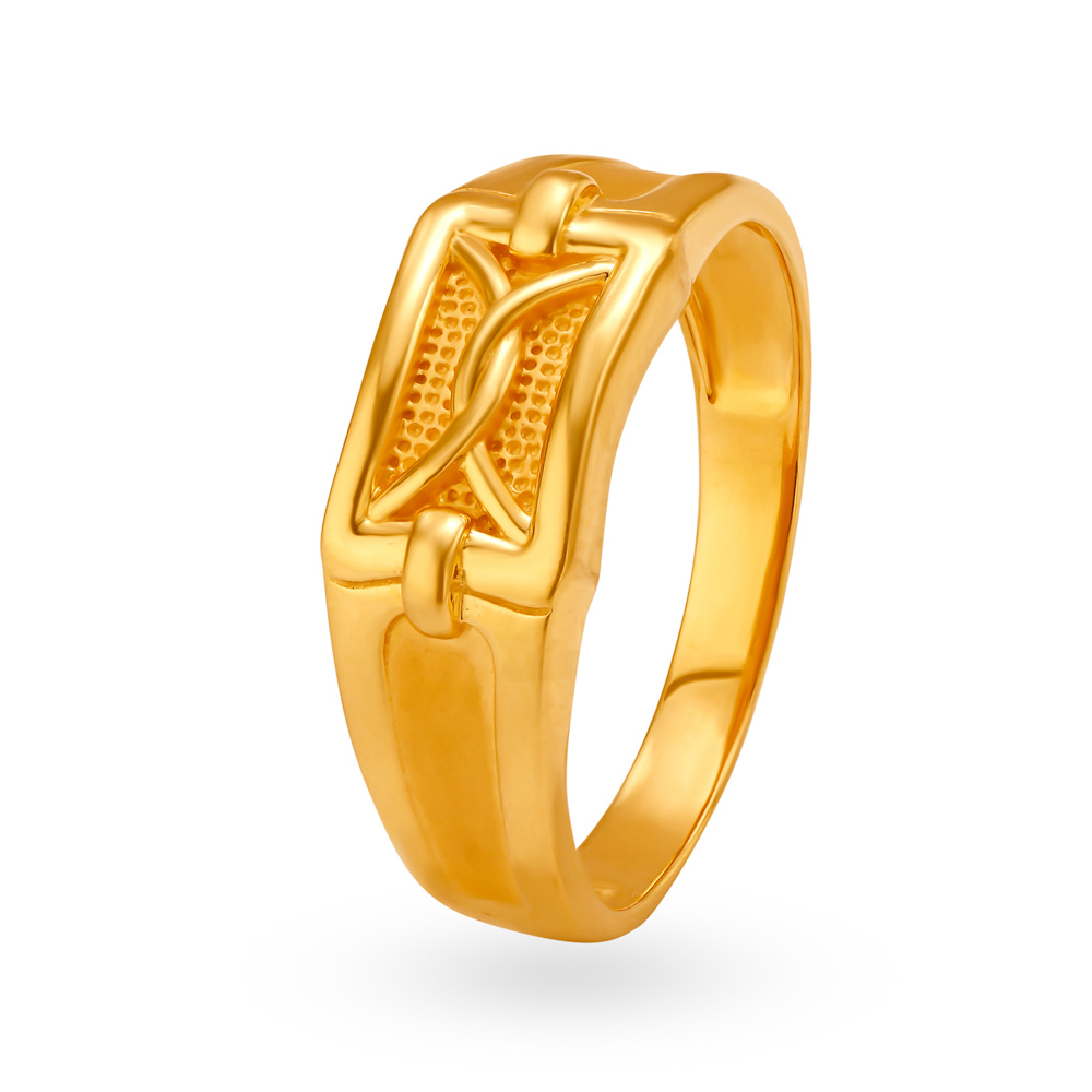 Stunning Embellished 22 Karat Gold Ring