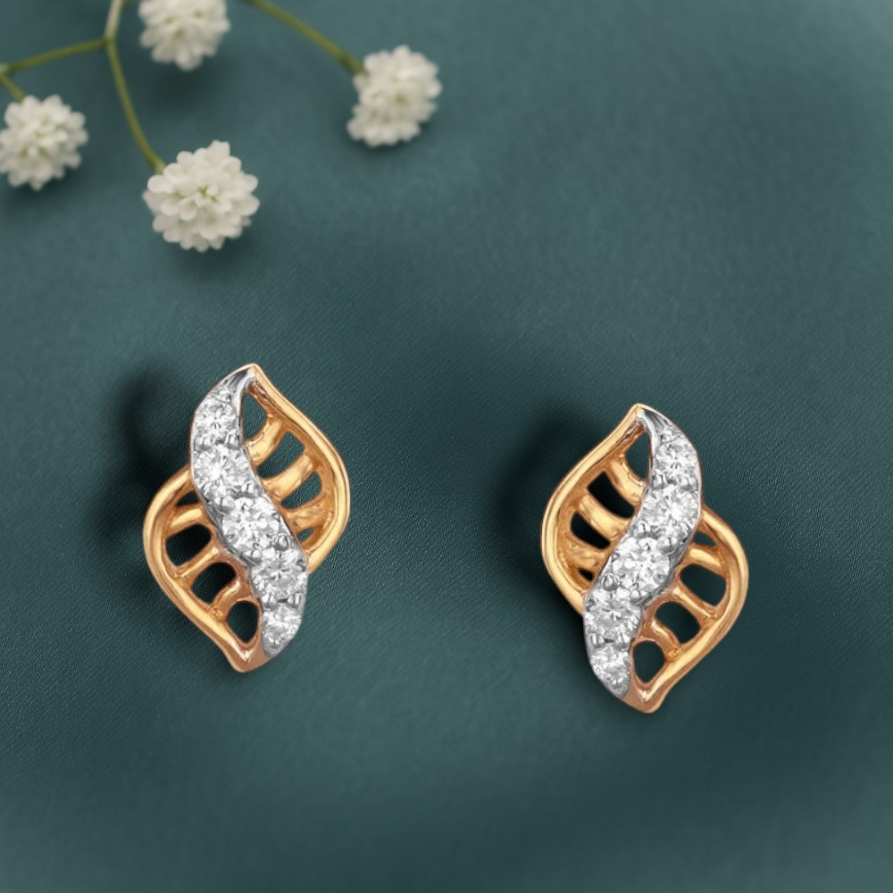 Tiny Twists Diamond Stud Earrings For Kids