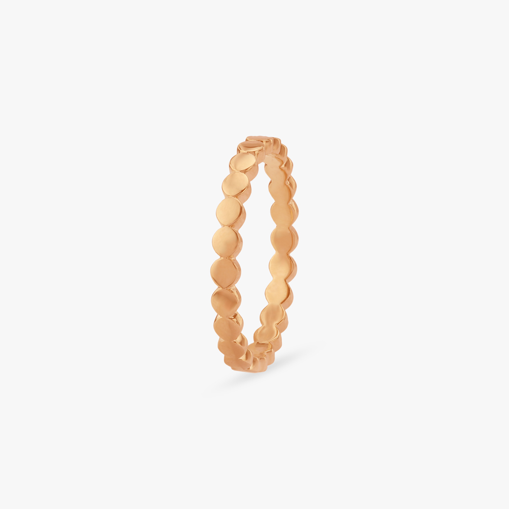 Modern Bead Gold Ring