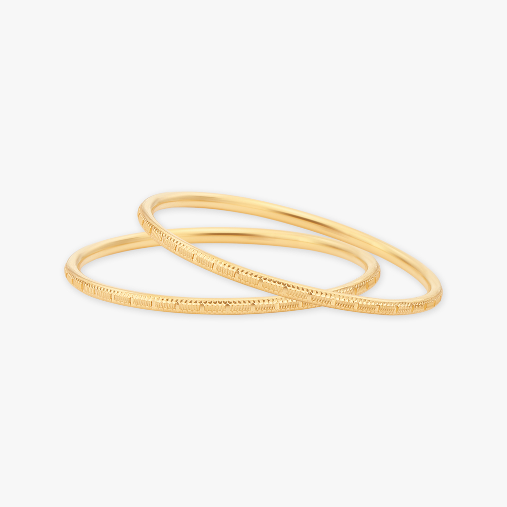 Subtle Shine Gold Bangles
