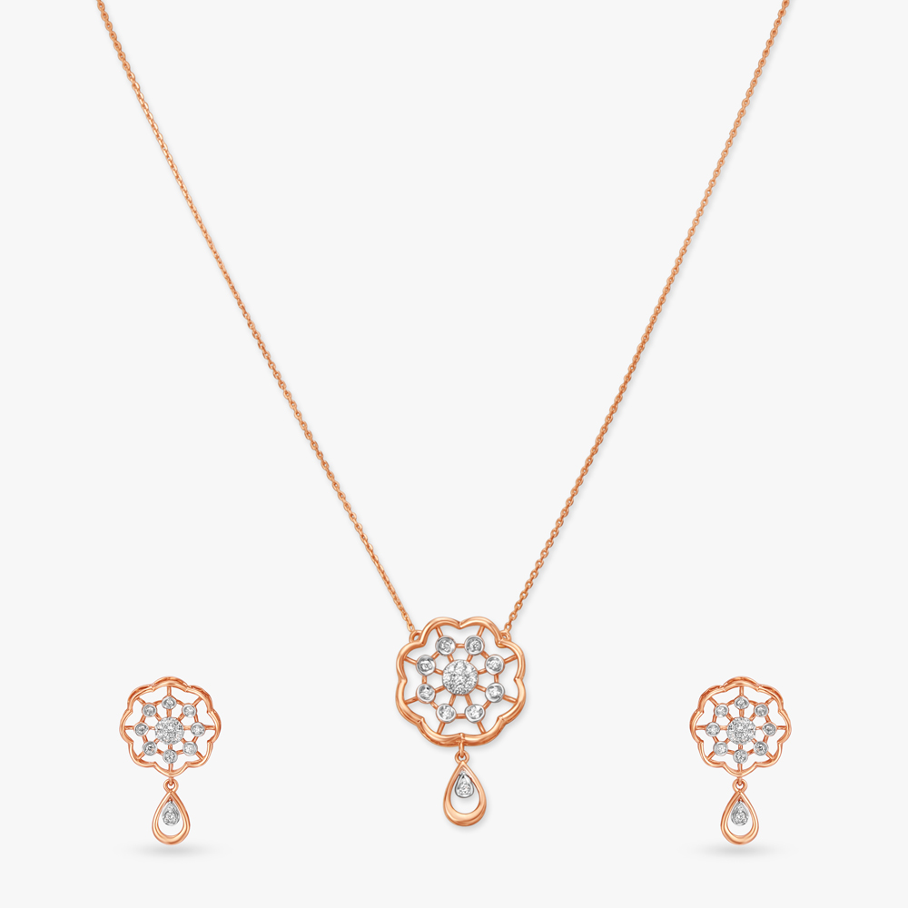 Romantic Diamond Necklace Set