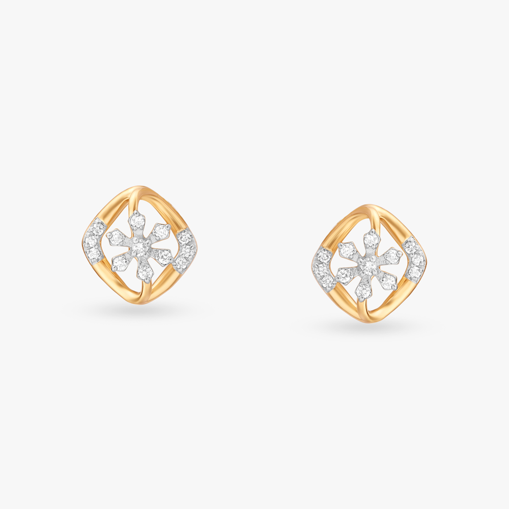 Elegant Diamond Stud Earrings