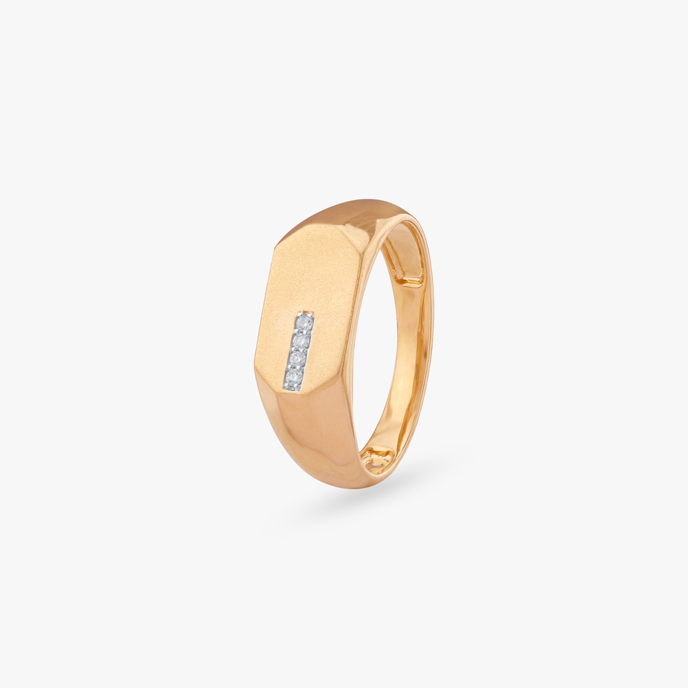 Sleek Octet Diamond Ring for Men