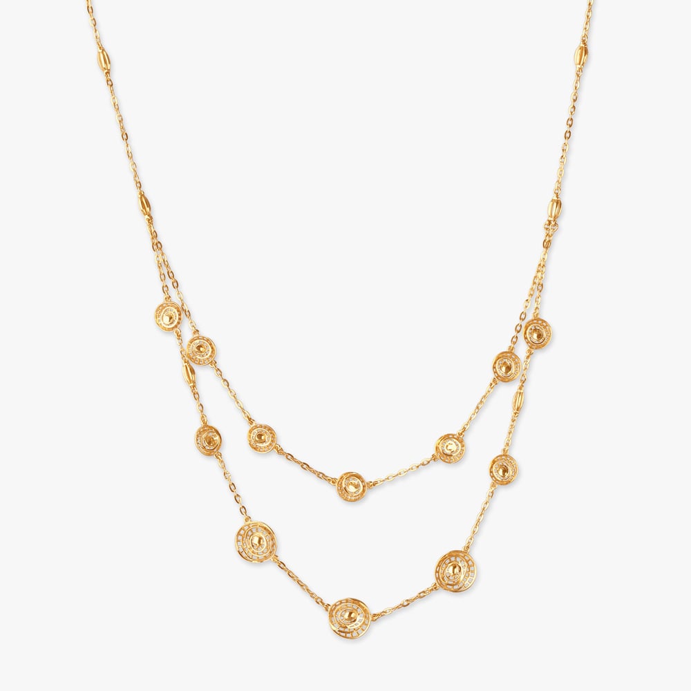 Layered Orbit Gold Chain