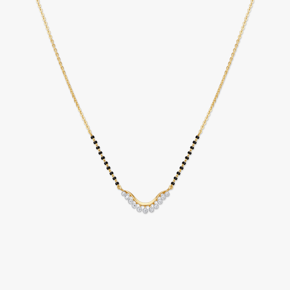 Elegant Wave Diamond Mangalsutra