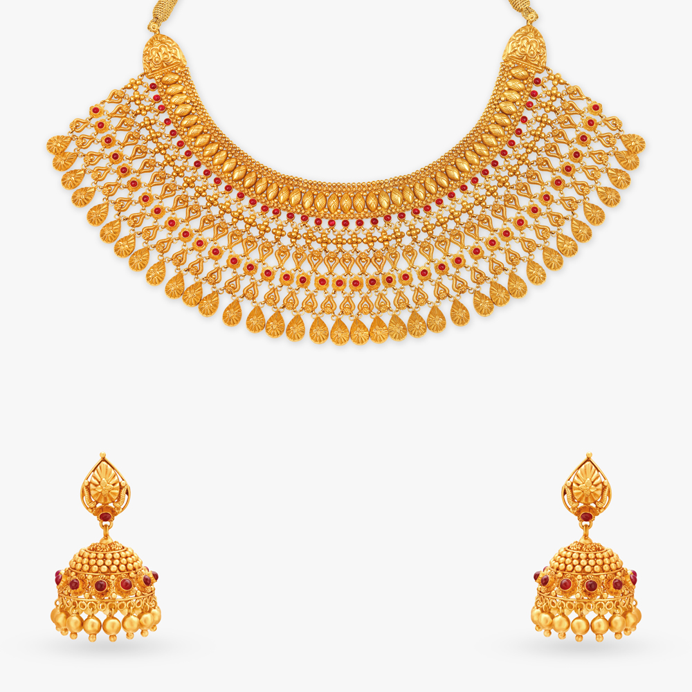 Cascade Gold Necklace Set