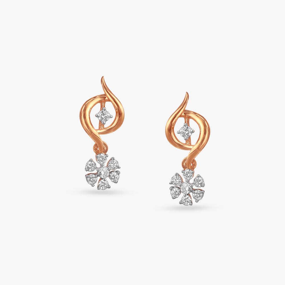 Blooming Beauty Diamond Drop Earrings