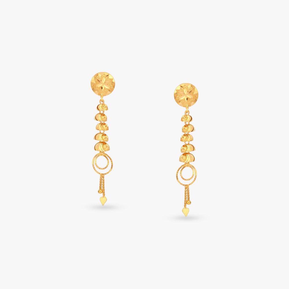 Loop Charms Gold Drop Earrings