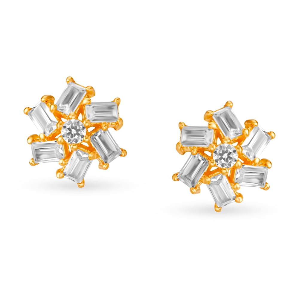 Flawless Gold Stud Earrings for Kids