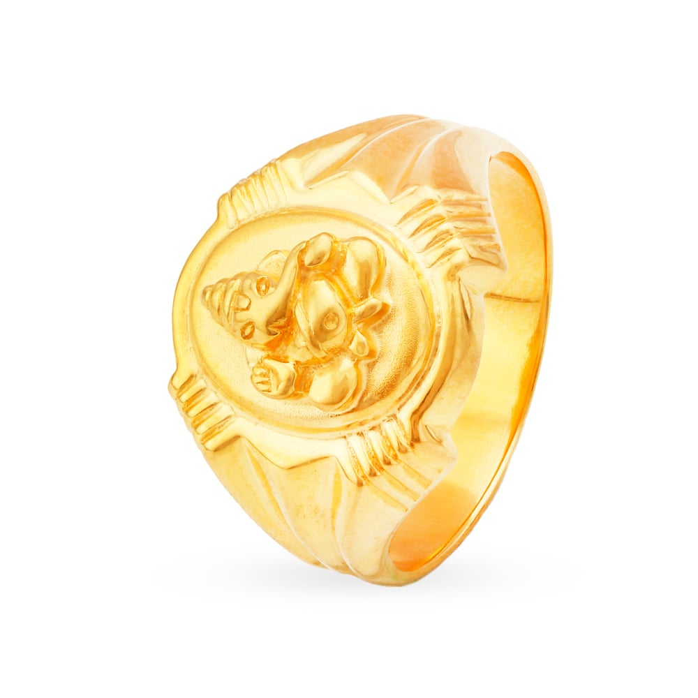 

Textured Lord Ganesha Mens Finger Ring