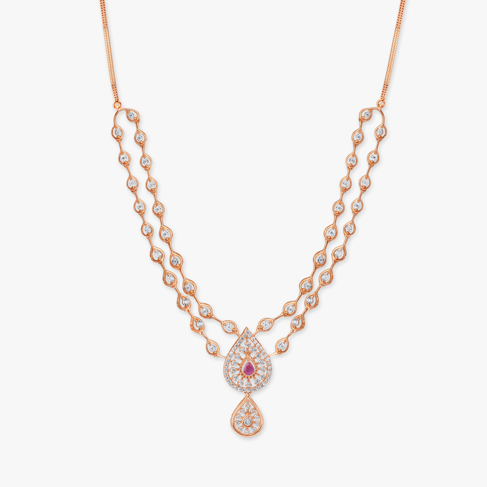 

Regal Drop Diamond Necklace Set