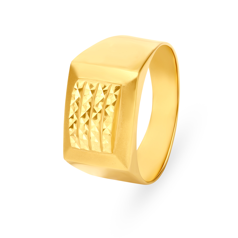 

Enthralling Geometric Gold Ring for Men