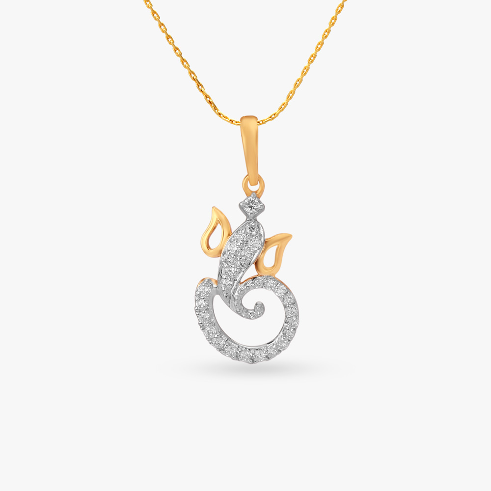 Gajanana Ganesh Diamond Pendant