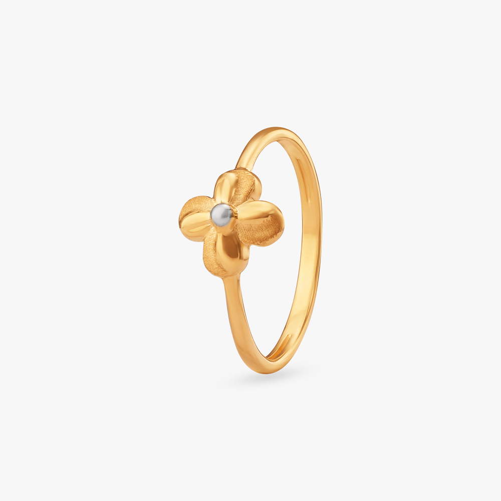 Petite Floral Gold Ring