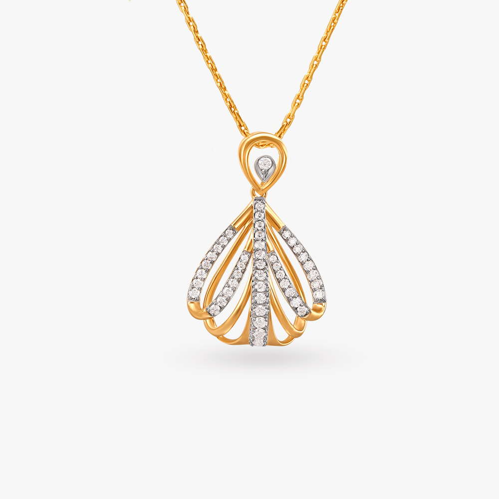 

Sunlit Grace Diamond Pendant and Earrings Set