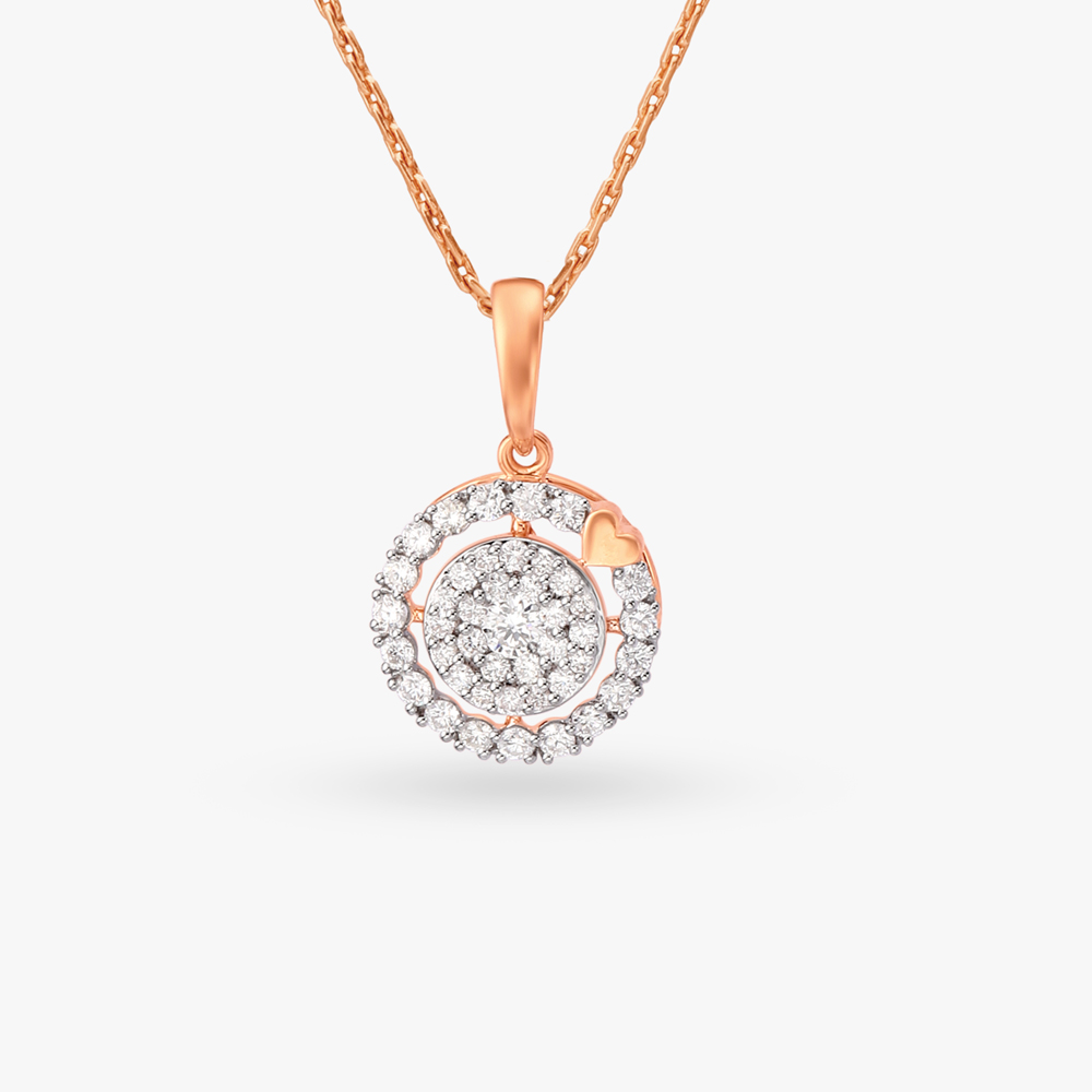 Enticing Radial Diamond Pendant