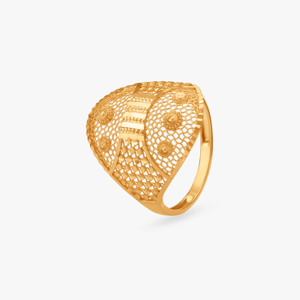 Weave Filigree Gold Ring