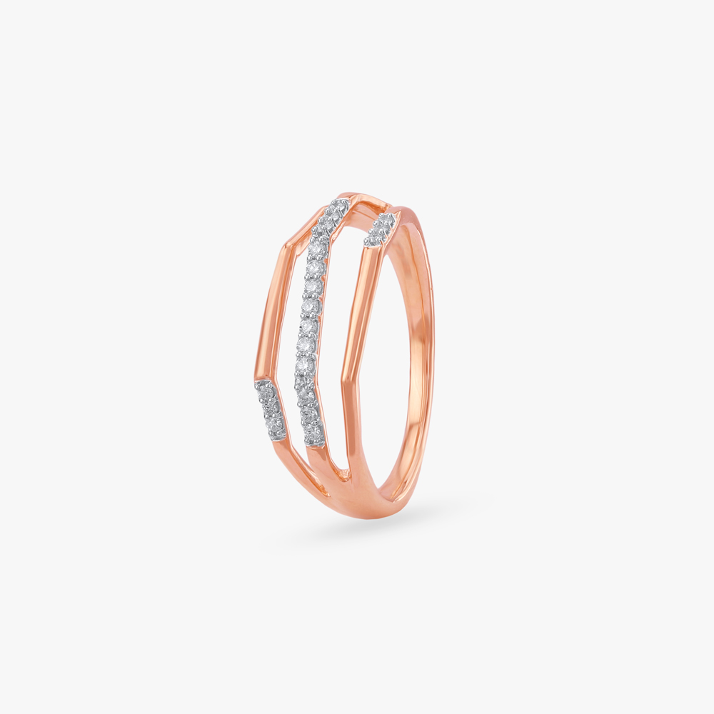 Gleam Groove Diamond Ring