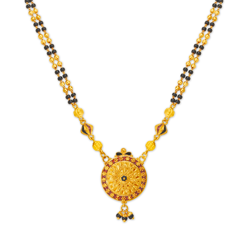 Rawa Work Floral Mangalsutra
