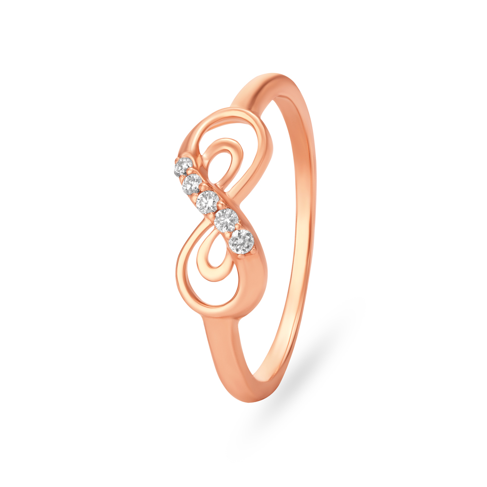 Subtle Infinity Diamond Finger Ring