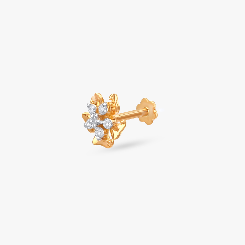 

Petal Twinkle Diamond Nose Pin