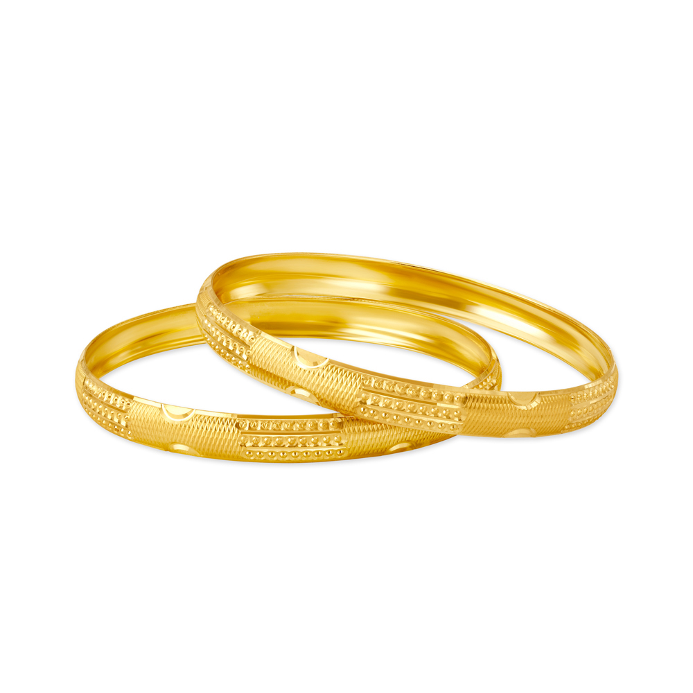 Richly Carved Gold Bangle