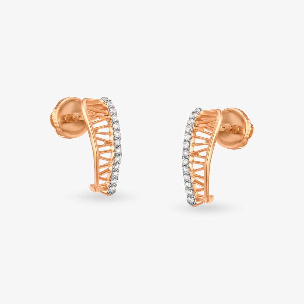 Chronicles Of Elegance Diamond Hoop Earrings
