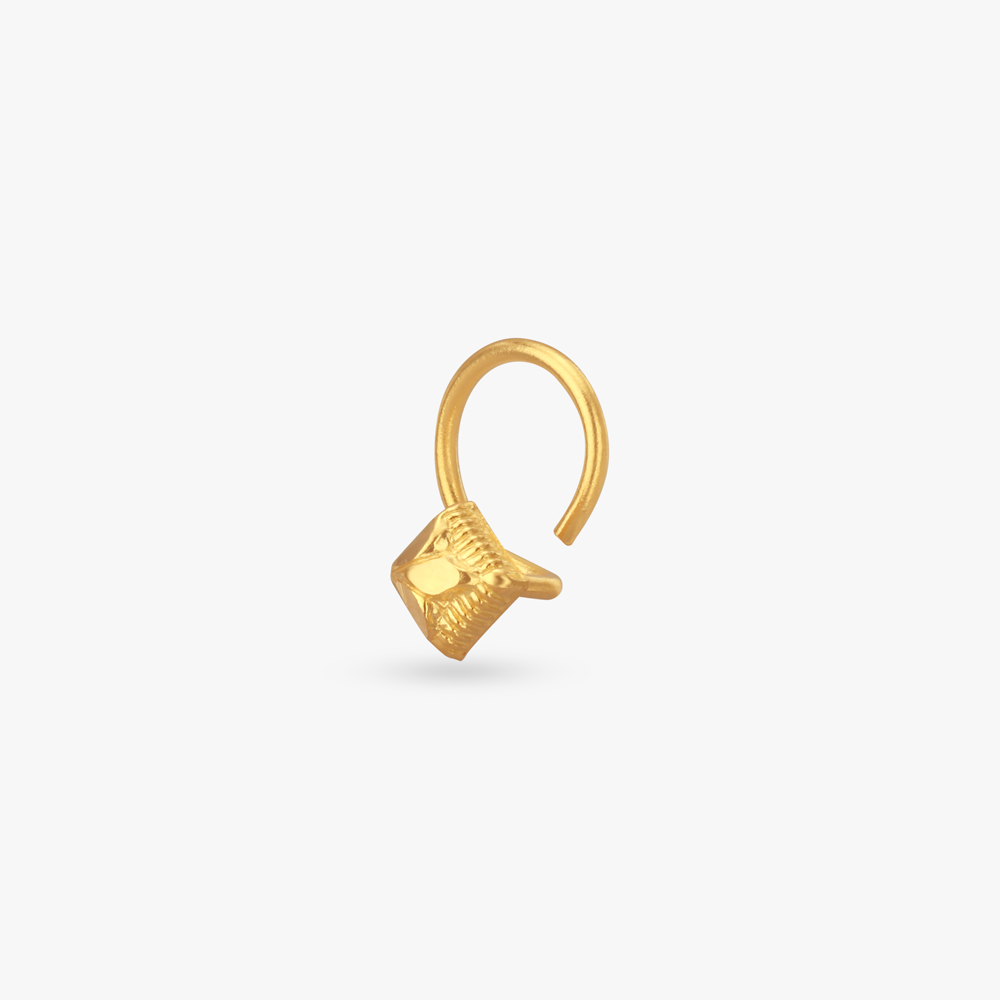 Minimalist Rhombus Gold Nose Pin