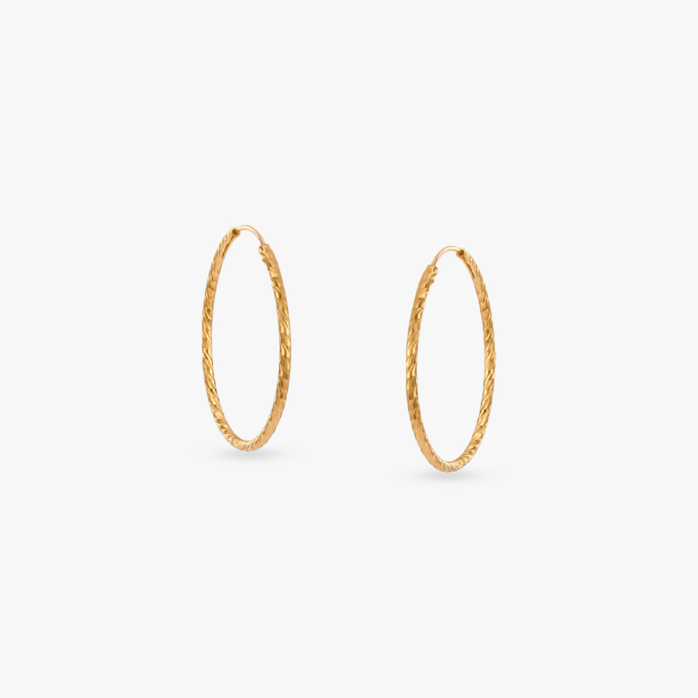 Mirage Whirl Gold Hoop Earrings