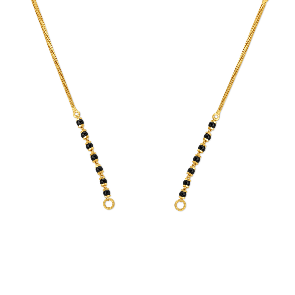 Minimal Gold and Black Bead Mangalsutra