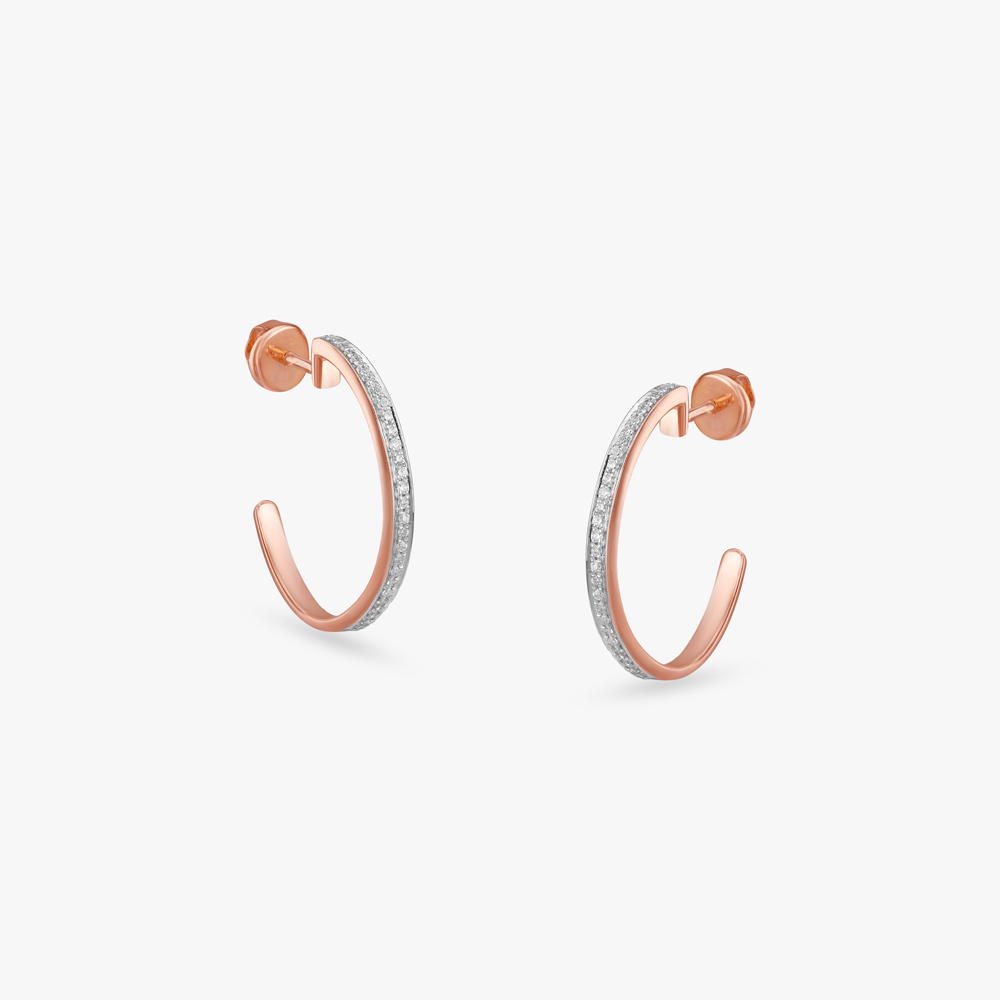 Glimmer Glide Diamond Stud Earrings