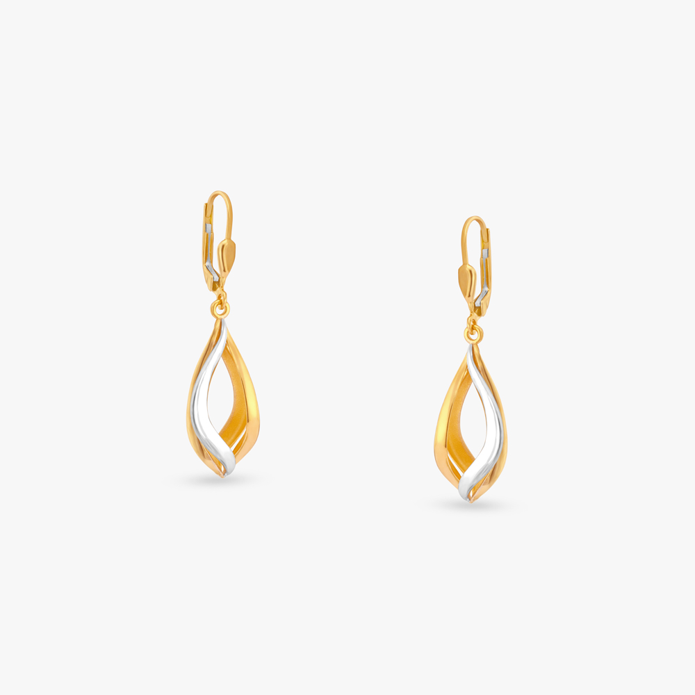 Twist Harmony Gold Drop Earrings